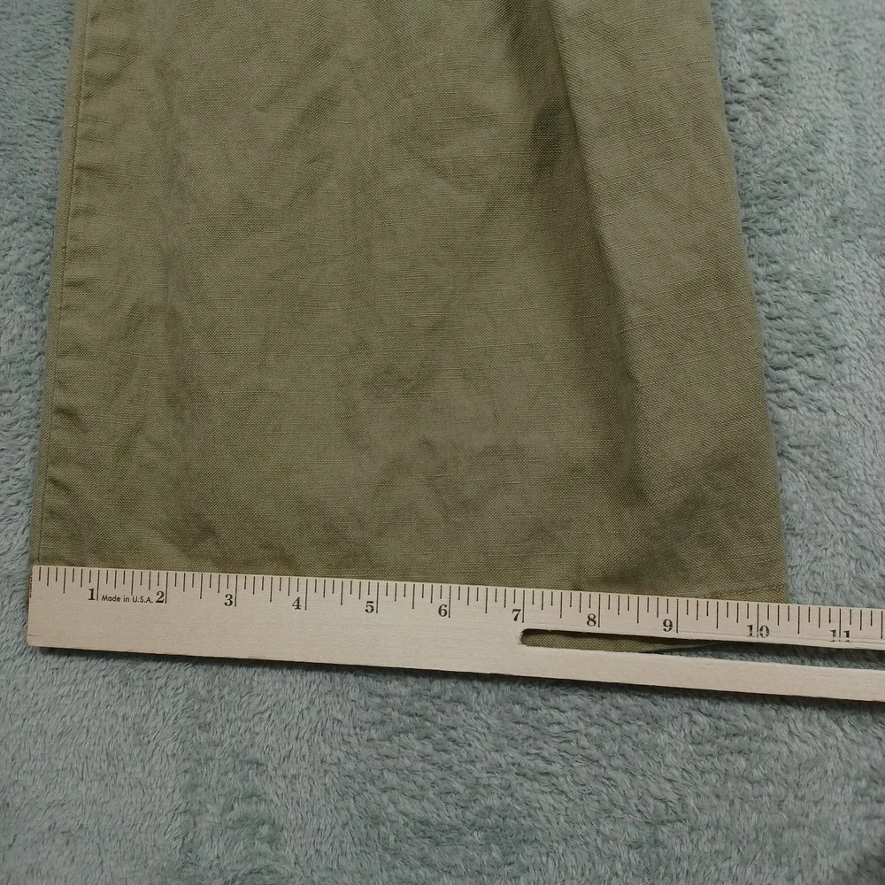 Banana Republic Pants Womens‎ 12 Brown Linen Blend Flarerd Y2K Preppy